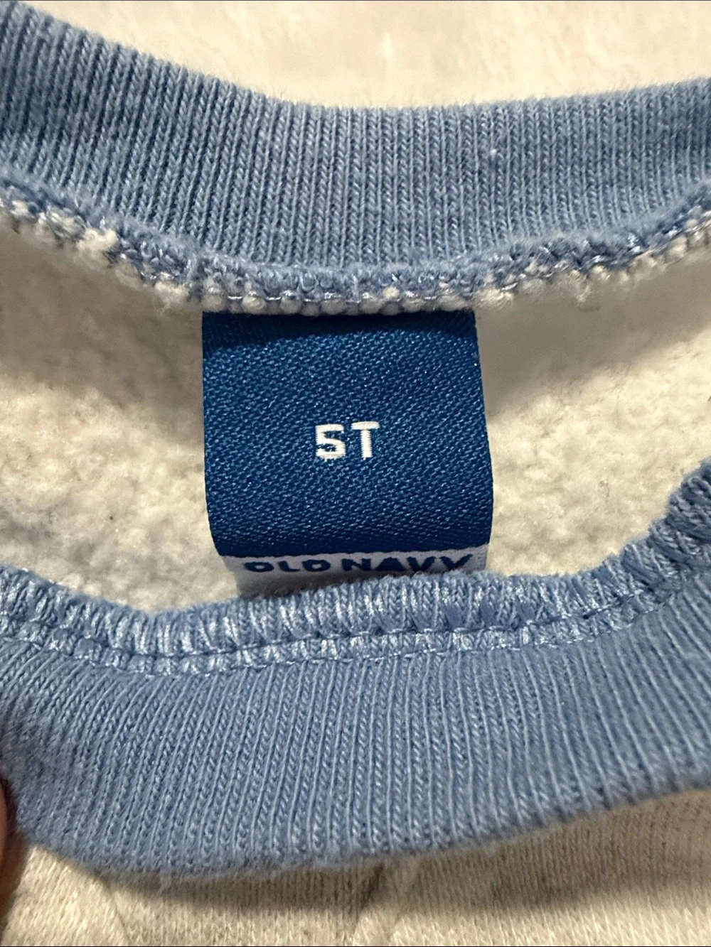 Old Navy Light Blue & Heather Gray Kids Sweatshirt with Cartoon Bluey Characters